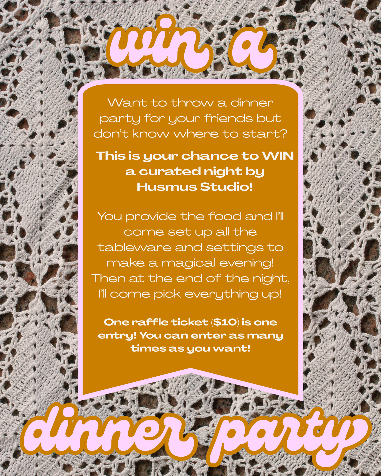 RAFFLE TICKET - dinner party