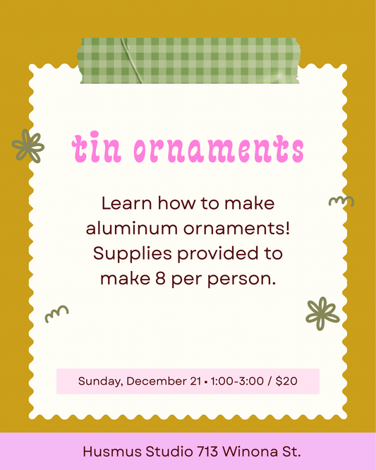 workshop: tin ornaments