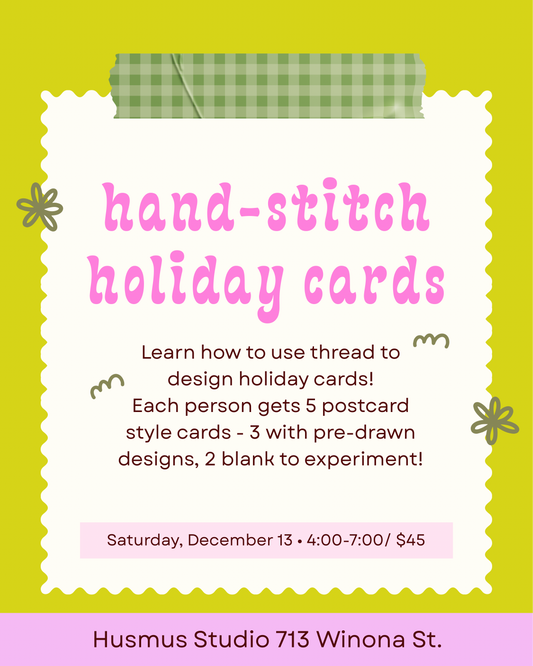 workshop: hand-stitch holiday cards